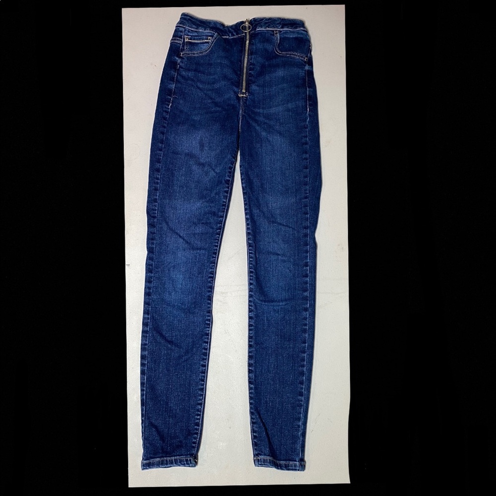 Garage high-rise zip up jeans
